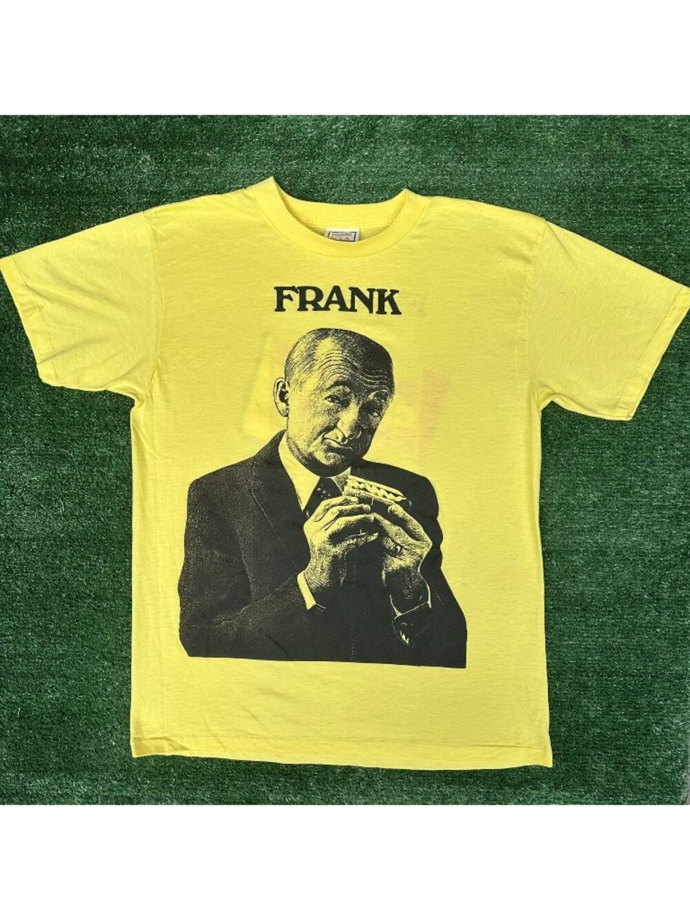 Vintage 80s Perdue Chicken Franks T-Shirt Yellow XL Single Stitch Paper Thin